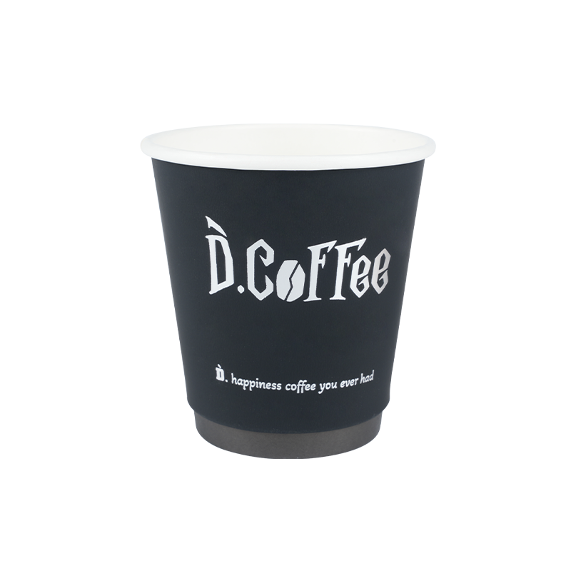 Tasse à café jetable imprimé à revêtement PLA de 7 oz à haute résistance