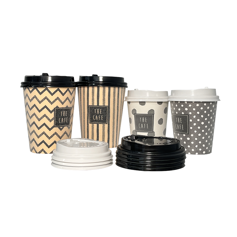 8/12 oz tasse de mousse jetable à revêtement sans plastique