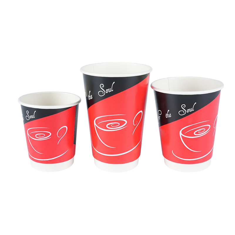 7/9/12 oz et résistance au froid Cup de papier imprimé sans plastique en plastique